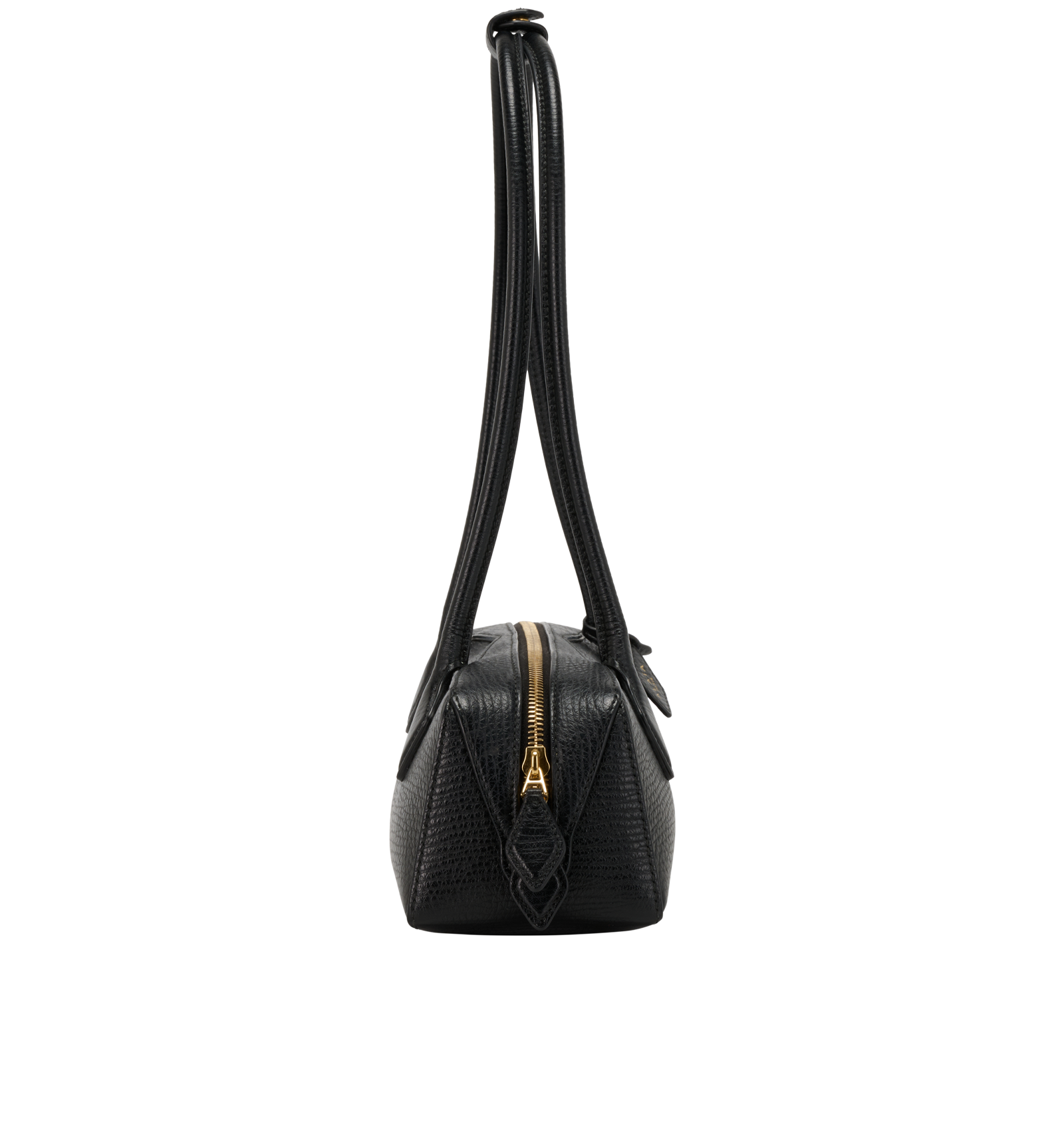 Medium Le Teckel Shoulder Bag, &pound;1,200, Handbags, Black, Leather, Side view